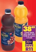 KRUSH - 100% FRUIT JUICE BLEND all variants