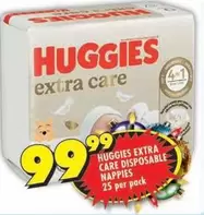 Huggies - EXTRA CARE DISPOSABLE NAPPIES