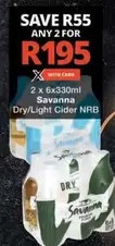 Savanna - Dry/Light Cider NRB