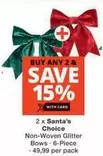 Santa's Choice Non-Woven Glitter Bows