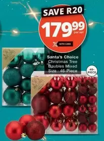 Christmas Tree Baubles Mixed