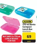 Addis - 770 ml Bento Compact Lunch Box