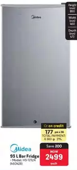 Total - 93 L Bar Fridge