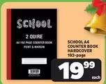 SCHOOL A4 COUNTER BOOK HARDCOVER 192-page