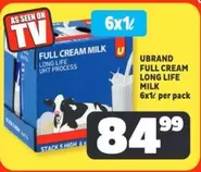 FULL CREAM LONG LIFE MILK