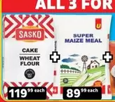 SASKO - Cake Wheat Flour or Super Maize Meal
