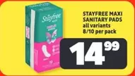 Stayfree - MAXI SANITARY PADS