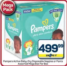 Pampers - Active Baby-Dry Disposable Nappies or Pants