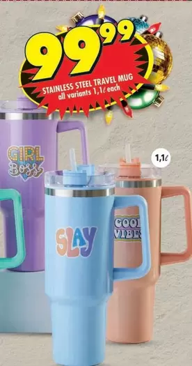 Boss - STAINLESS STEEL TRAVEL MUG