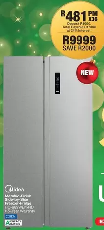 Total - Side-by-Side Freezer-Fridge HC-689WAN-ND