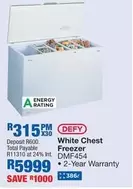 Defy - White Chest Freezer DMF454