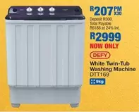 Defy - Twin-Tub Washing Machine DTT169