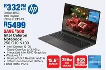 HP - Intel Celeron Notebook 250 G10 N100
