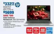 HP - Celeron Notebook 250 G9 N4500