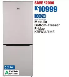 KIC - Metallic Bottom-Freezer Fridge KBF631/1ME