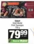 Eskort - Gold Medal Pork Sausages