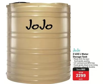 2400 L Water Storage Tank