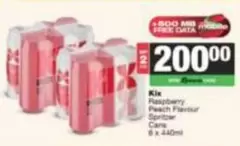 Raspberry Peach Flavour Spritzer