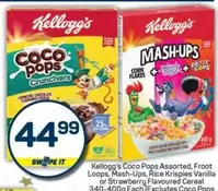 Kellogg's - Coco Pops Assorted, Froot Loops, Mash-Ups, Rice Krispies Vanilla or Strawberry Flavoured Cereal