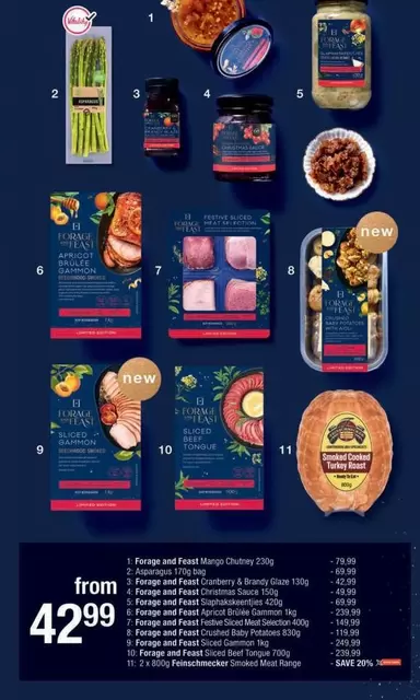 Mango - Forage and Feast Chutney, Cranberry & Brie Slice, Christmas Sauce, Crushed Baby Potatoes, Crushed Baby Potatoes with Herb Butter, Crushed Baby Potatoes with Rosemary, Raclette