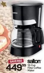 Salton - 12-Cup Filter Coffee Maker