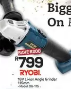 ryobi - Li-ion Angle Grinder 115mm