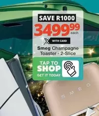 Smeg - Champagne Toaster 2-Slice