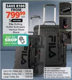 FILA - Rolling Duffel Suitcases