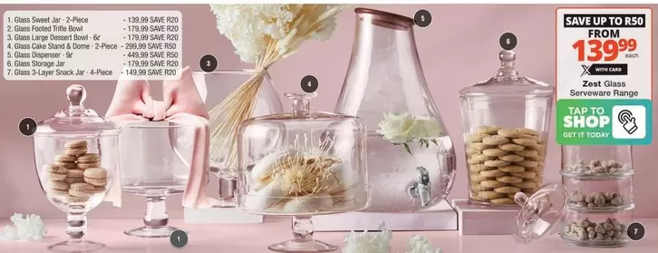 Zest - Glass Serveware Range