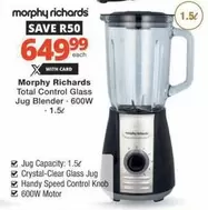 Total -  Control Glass Jug Blender