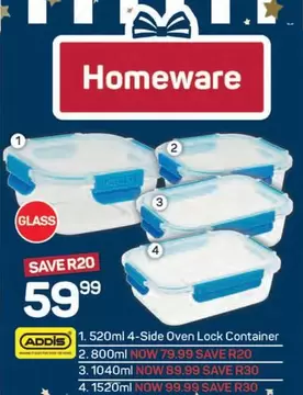 Addis - 4-Side Oven Lock Container