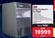 50 kg Plumbed-In Ice Maker