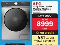AEG - 10 kg Front Loader Washing Machine
