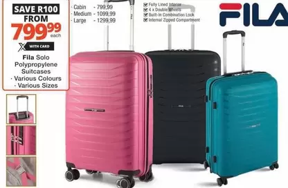 FILA - Solo Polypropylene Suitcases