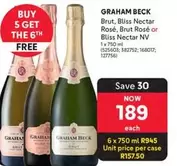 Graham Beck - Brut, Bliss Nectar Rosé, Brut Rosé or Bliss Nectar NV