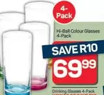 Hi-Ball Colour Glasses