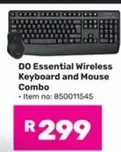 Essential Wireless Keyboard and Mouse Combo
