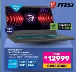 MSI - Thin 15 Intel Core i5 Processor