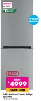 Defy - Bottom Freezer Fridge (DAC447)