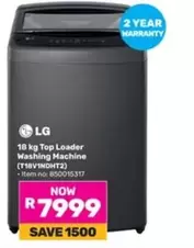 LG - 18 kg Top Loader Washing Machine (T18V1NDHT2)