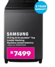 Samsung - 17.5 kg Al Ecobubble™ Top Loader Washing Machine (WA80F1858CFA)