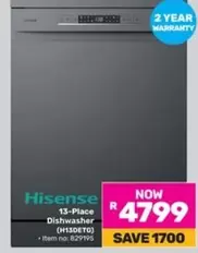 Hisense - 13-Place Dishwasher (H13DETO)