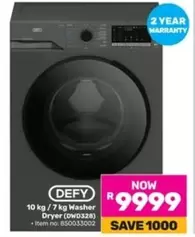 Defy - 10 kg/7 kg Washer Dryer (DWD328)