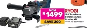 ryobi - 18 V Brushless Cordless Angle Grinder Kit