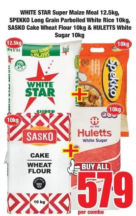 Spekko - Super Maize Meal, Long Grain Parboiled White Rice, Cake Wheat Flour & White Sugar