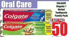 Colgate - Regular / Herbal Toothpaste