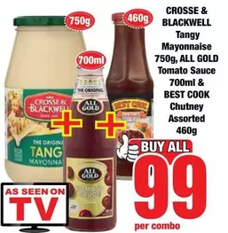 All Gold - Tangy Mayonnaise, Tomato Sauce & Chutney Assorted