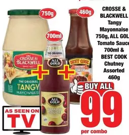 Crosse & Blackwell - Tangy Mayonnaise, Tomato Sauce, Chutney Assorted
