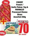 Eskort - French / Garlic Polony 1kg & Processed Cheese Slices