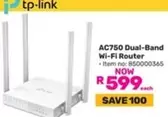 TP-LINK - AC750 Dual-Band Wi-Fi Router